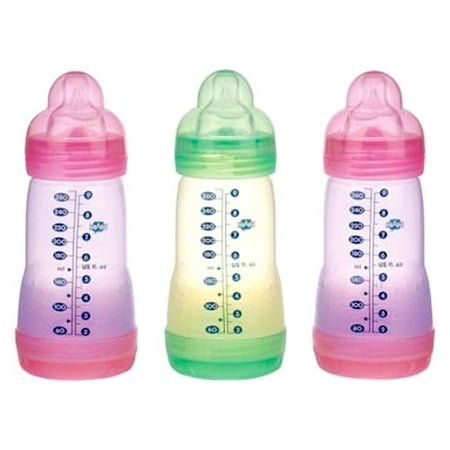 MAM - Girls' 9-oz. Bottles, 3-Pack, BPA Free