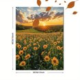 thumbnail image 3 of Qisvanset 12x16 Inch Sunrise Golden Meadow Canvas Wall Art, Tranquil Nature Print Rustic Modern Home Decor, 3 of 8