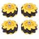 thumbnail image 4 of Rueda Omnidireccional, Rueda Mecanum Firme, Confiable Y Duradera De 48 Mm Para Accesorios De Automóviles Inteligentes Diy Acoplamiento TT OTVIAP 2 pares, 4 of 8