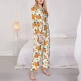 thumbnail image 3 of Disketp Écureuil avec Queue Colorée pour Ensemble de Pyjamas Manches Longues Vêtements de Nuit Boutonnés pour Femmes Ensembles de Pyjamas-TG, 3 of 7