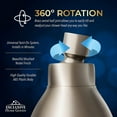 thumbnail image 5 of Exclusive Home Goods High Pressure Shower Head with Shower Arm, 2.5 GPM Brushed Nickel, 5 of 9