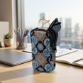 thumbnail image 7 of SEANATIVE Double Glasses Case for Women Men, Neoprene Zipper Eyeglass Pouch Water-Resistant Lightweight Travel Glasses Bag for Eyeglasses Sunglasses, Bohemian Paisley Floral Blue Black, 7 of 7