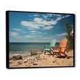 thumbnail image 2 of Designart "Tropical Vibes Beach Photo VII" Nautical & Beach Floater Framed Wall Art Living Room, 2 of 7