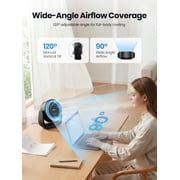 Warmco Small USB Desk Fan with Touch Control, Plug-in Personal Fan, Black