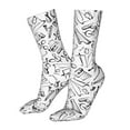 thumbnail image 5 of Gaeub Black White Music Print Sports Socks,No Heel Casual Mid-Tube Socks,Crew Socks for Women and Man For Trouser, Dress, Business, 5 of 7