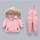 thumbnail image 2 of Abrigo De Invierno Para Niños Pequeños, Niños, Niñas, Bebé, Estampado De Lunares, Chaqueta Gruesa, Pantalones Con Correa, Traje De Dos Piezas Odeerbi LM103-2522, 2 of 5