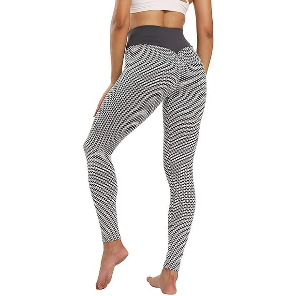 TikTok Leggings Yoga Pants High Waisted Tummy Control Non See-Through Booty  Bubble Hip Lifting Workout Running Tights 