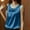 Blue, variant on Silk Satin Tank Tops for Women Scoop Neck Sleeveless Camisole Tops 2025 Summer Basic Blouses