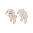 thumbnail image 2 of Cenuakty Fall Outfit Long Sleeve Letter Embroidery Romper Drawstring Pants, 2 of 8