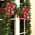 thumbnail image 5 of JeashCHAT Christmas Snowflake Bow for Wreath Christmas Tree Decorations, Snowflake Ribbon Bow, 11.81" x 9" Christmas Tree Bow Ornaments Xmas Holiday Party Home Front Door Decor, 5 of 6