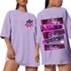 thumbnail image 1 of Pop cazadora para niña Demon Hunters Round-Neck Printed Anime Trio Poster T Shirt （Purple）, 1 of 4
