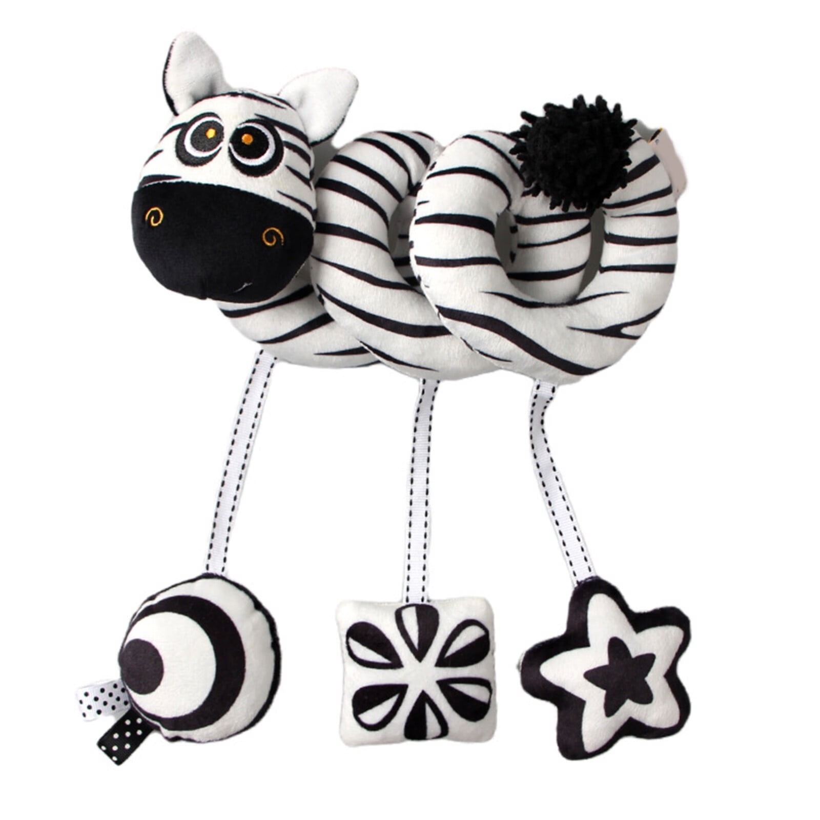 Kid Activity Black White Spiral Hanging Plush Animal Toy Hanging Child