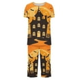 thumbnail image 4 of Tnhcen Enchanting 2-Piece Halloween Pajamas Women Short Sleeve Pjs with Perfect Capri Pants Pockets Lounge Wear​ S-3XL, 4 of 4