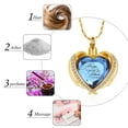 thumbnail image 7 of Crystal Heart Cremation Jewelry for Ashes Holder Urn Necklace for Ashes of Loved One -Always on my mind forever in my heart, 7 of 7