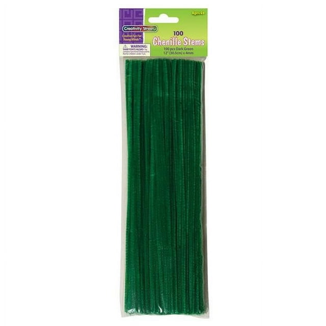 Pacon CK-71128-12 Tiges Chenille Créatives de Rue, Vert - 12 Po. - Lot de 12