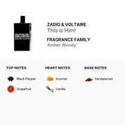 Zadig and Voltaire Men's This is Him EDT Spray 3.4 oz Fragrances 3423474896257