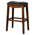thumbnail image 2 of Home Square 30.5" Bonded Leather Bar Stool in Black - Set of 3, 2 of 3