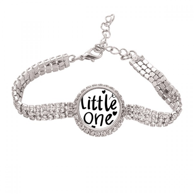 Poco de una cita Pulsera de tobillera de cadena de tenis, joyería de diamantes