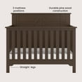 thumbnail image 5 of Child Craft Woodland 4-in-1 Convertible Crib, Shiplap Panel Design, 3 Mattress Heights, Brushed Truffle, 5 of 7