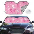 thumbnail image 2 of Uemuo Breast Cancer Awareness (3) Pattern Accordion Car Windshield Sun Shade, Foldable Reflective Sun Visor for Car, Reflector Windshield Sunshade-Medium, 2 of 7