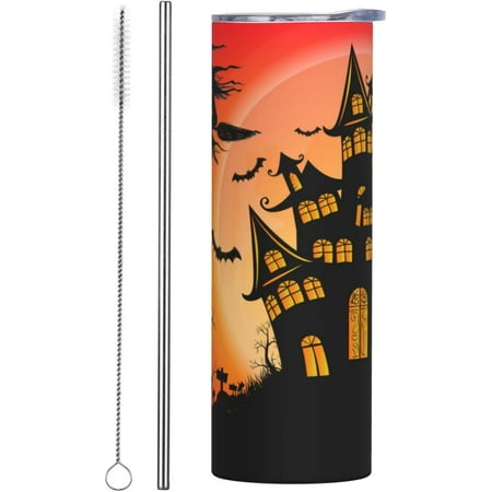 

20 oz Insulated Stainless Steel Tumbler Mugs Cute Cats Black with Lid Straw and Straw Brush for coffee Car Home Office Travel Party