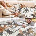thumbnail image 5 of 70x55 Inches Glow in The Dark Blanket Cozy Throw Camping Blankets for Home and Outdoor Use Brown Leaves Pattern, 5 of 8