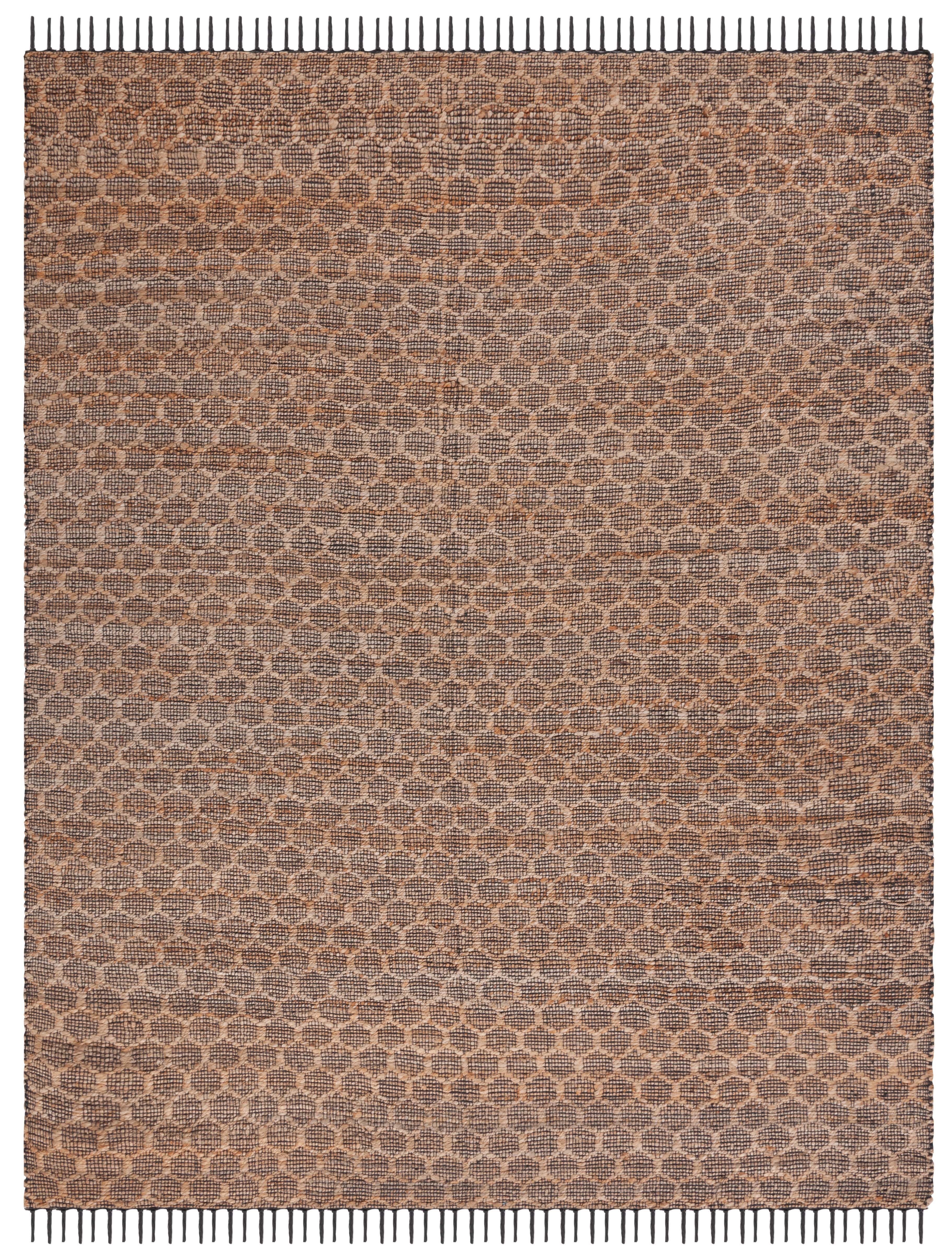 SAFAVIEH Cape Cod Fallon Geometric Area Rug, Charcoal/Natural, 8' x 10'