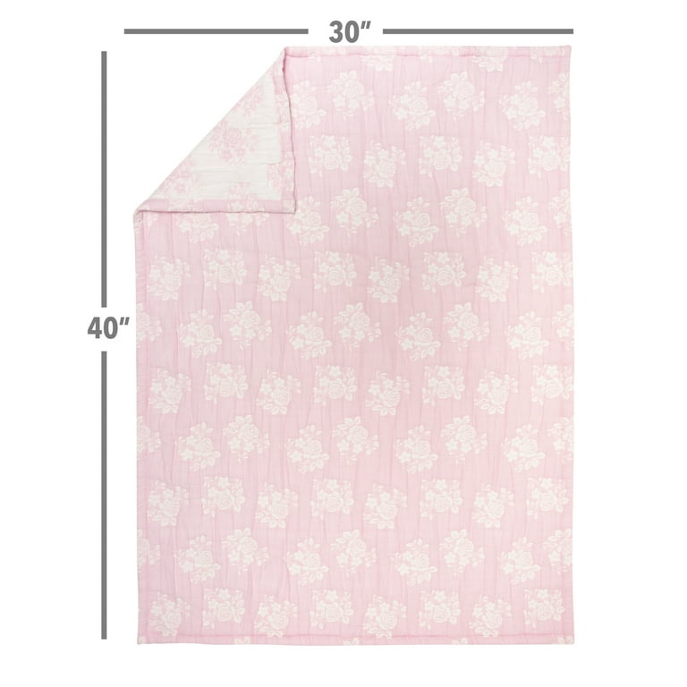Modern Moments By Gerber Baby Girl Jacquard Gauze Blanket Pink