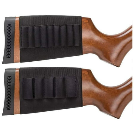 Shotgun & Rifle 2pc Butt Stock Ammo Holder Bullet Gun Sleeve Shell Hunting (Best Cheap Shotgun Ammo)