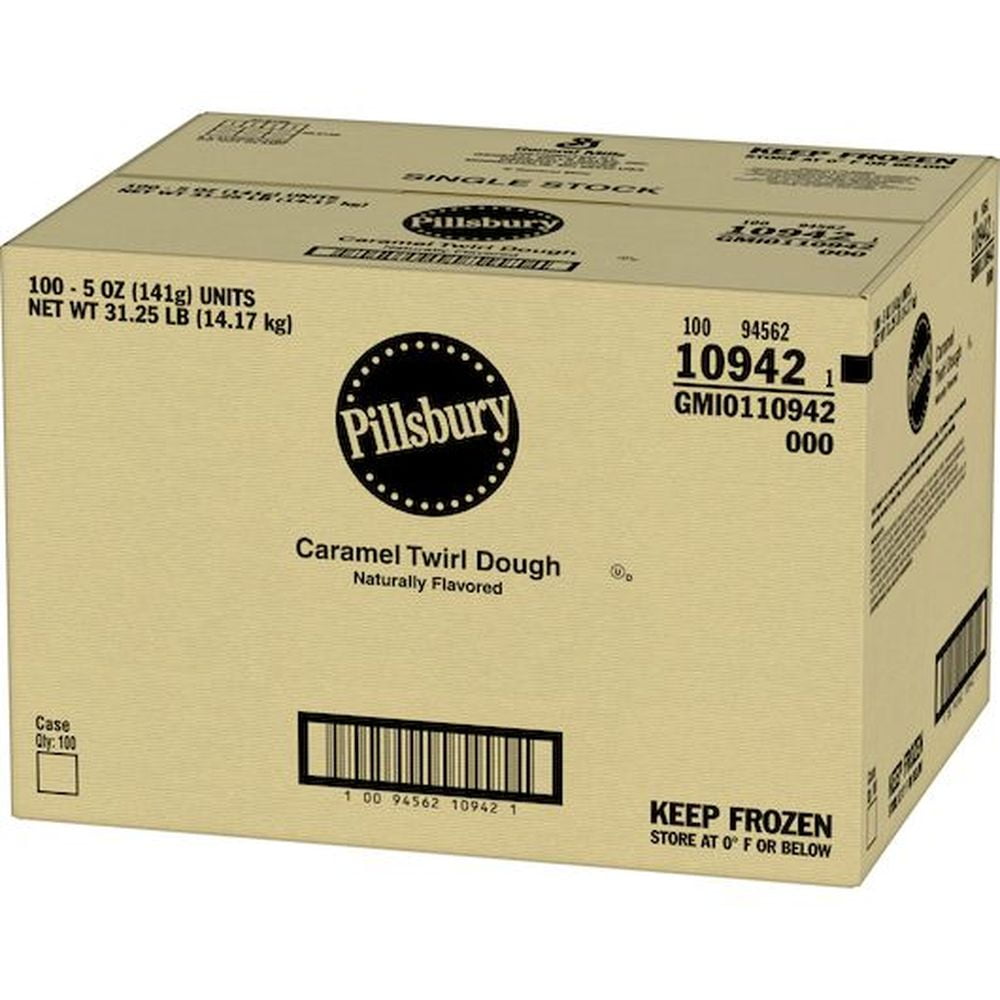 Pillsbury Best Place and Bake Caramel Twirl Dough, 5 Ounce -- 100 per case
