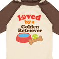 thumbnail image 4 of Inktastic Golden Retriever Loved by a Boys or Girls Long Sleeve Baby Bodysuit, 4 of 5