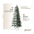 thumbnail image 3 of Árbol Navidad Tipo Lápiz 2.2m Esquimal - Pino Navideño Delgado Verde Nevado con Piñas, 3 of 6