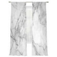 thumbnail image 2 of White Gray Sheer Curtains 96 Inches Long 2 Panels Abstract Art Marble Texture Modern Simple Light Filtering Semi Sheer Window Curtains Drapes for Bedroom Living Room 52"x96", 2 of 7