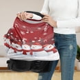 thumbnail image 6 of Renewold Baby Car Seat Cover Stretchy Carseat Canopy Baby Breastfeeding Stroller High Chair Shopping Cart Cover Infant Nursing Scarf Christmas Decoration, Snowman Musical Notes Red, 6 of 7