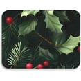 thumbnail image 3 of Diatomaceous Earth Stone Dish Drying Mat for Kitchen Counter，Seasonal Ultra Absorbent Home Dish Drainer Mats-Christmas Tree Red Holly Berries Pattern，18inch x 16inch, 3 of 6