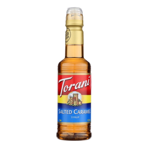 TORANI - Rich Salted Caramel Coffee Syrup - 12.7 FO, Case of 4