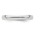 thumbnail image 5 of Quality Gold 3 mm Platinum Half-Round Comfort Fit Lightweight Band - Size 9.5, 5 of 5