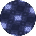 thumbnail image 1 of Ahgly Company Indoor Round Patterned Night Blue Area Rugs, 7' Round, 1 of 6