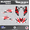 Red, variant on Kalair GFX Graphics Kit for Honda ATV TRX 400EX (2008-2016) Blazing Series