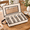 Beige, variant on Beige 5-Compartment Flatware Storage Chest with Lid and Handles