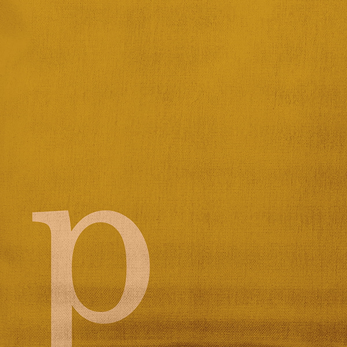 Simply Daisy 16" x 16" Modern Monogram Decorative Throw Pillow, Autumn Gold