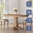 thumbnail image 2 of GDF Studio Carrick Rustic Wood Expandable Oval Dining Table, Natural, 2 of 10