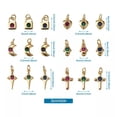 thumbnail image 3 of U8MO 36pcs Cross Moon Brass Cubic Zirconia Charms Heart Metal Dangle Pendants 8~14mm, 3 of 9