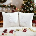 thumbnail image 5 of Dongrere Christmas Pillow Covers Cushion Cover for Winter Sofa Replacement Embroidered Christmas Tree Pillow Case for Christmas Decorations, 5 of 6