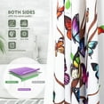 thumbnail image 2 of Shower Curtain, Tree Shower Curtains for Bathroom, White Fabric Shower Curtain Colorful Floral Leaves Butterfly Shower Curtain Sets, Bathroom Shower Curtain Liner with Hooks 72 x 72 Inches, 2 of 6