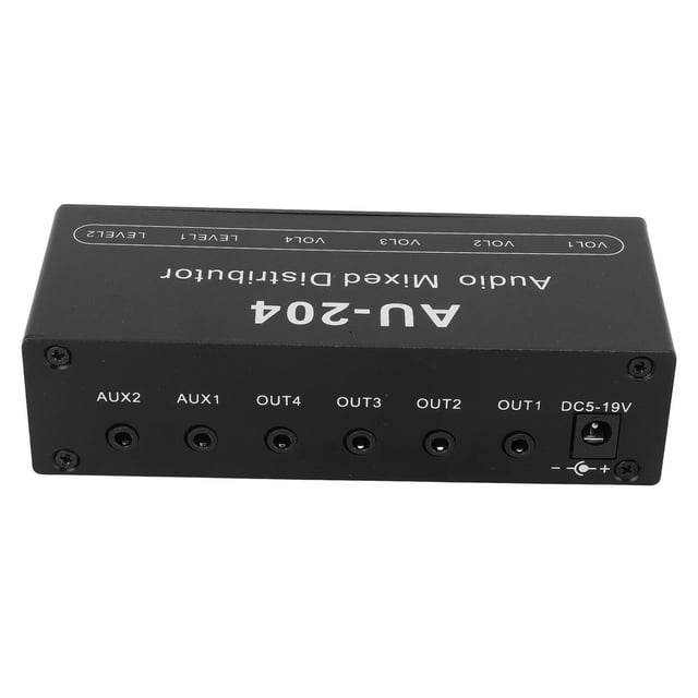 Mini Planificador de Audio Estéreo, Divisor de Audio Estéreo DC 5-19V Interferencia Resistente A la Sedal Sin Pérdida de 3.5 mm Para Reproductor de CD