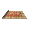 thumbnail image 2 of Ahgly Company Indoor Round Geometric Brown Traditional Area Rugs, 4' Round, 2 of 4