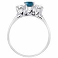 thumbnail image 2 of Pompeii 3 3/8ct Blue & White Diamond 3 Stone Ring 14K White Gold (G/H,I1-I2), 2 of 2