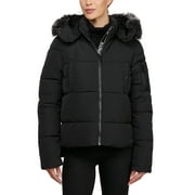 Kendall + Kylie Mendocino Short Puffer Jacket with Detachable Hood for Women