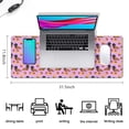 thumbnail image 5 of Long Mouse Pads for Desk,Pink Dachshund Chips Desk Mats on Top Of Desks, Desk Mouse Pad Extra Large with 3mm Non-Slip Base and Stitched Edge for Gaming,Office,Work,Home 31.5"x11.8", 5 of 6